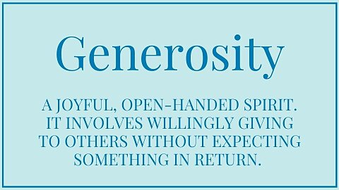 1 Generosity