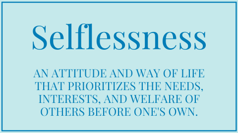1 Selflessness