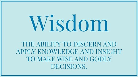 1 Wisdom