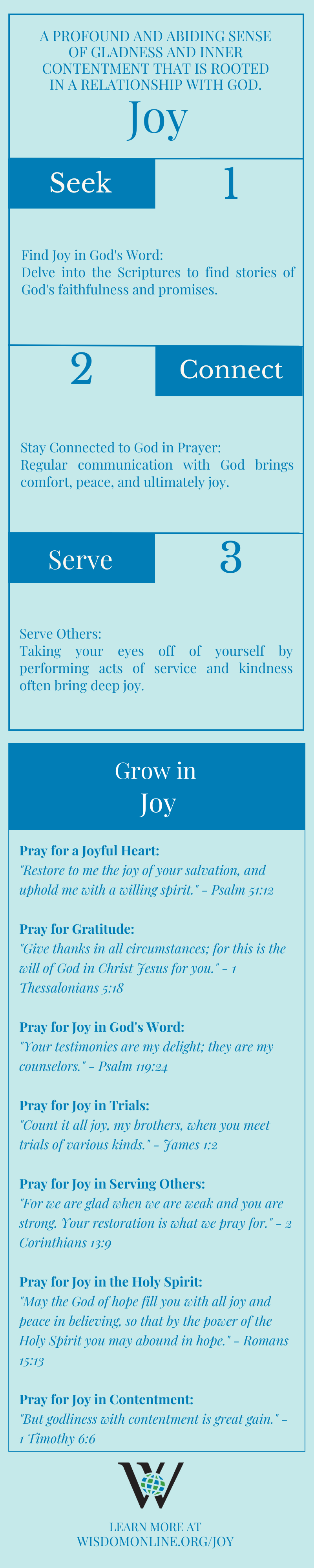 Infographic on the Biblical characteristic of joy